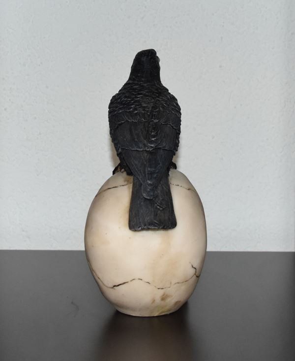 Statuette: Totenkopf mit Rabe – Nuovo e nell'imballaggio originale da Menziken venduto da mrpaedu 3