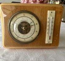 Wetterstation Barigo, Vintage, Holz, funktionstüchtig!