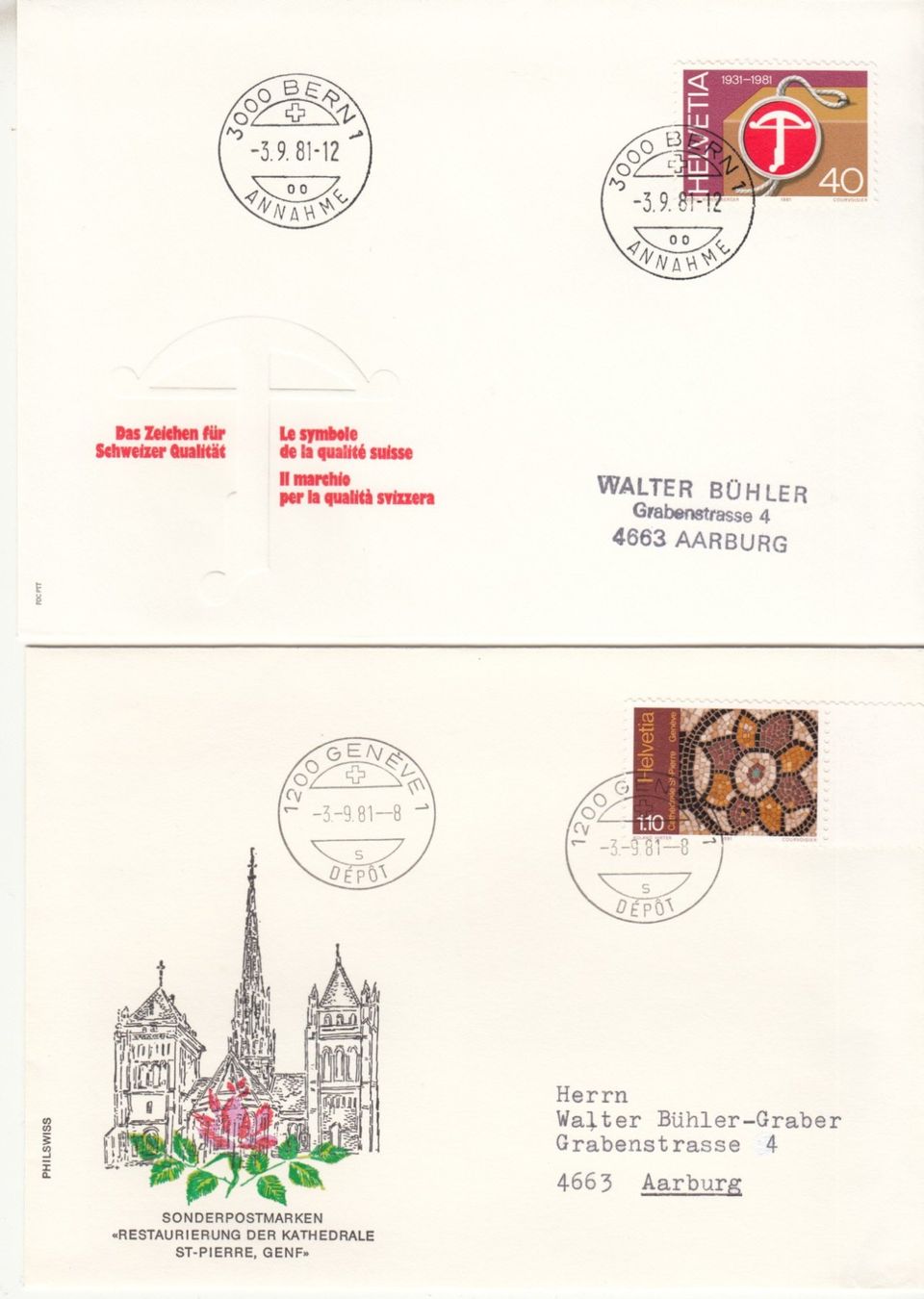Tutti i francobolli: SBK 656 - 659 FDC Ortsstempel – Usato da Bürglen TG venduto da StampGraf 2