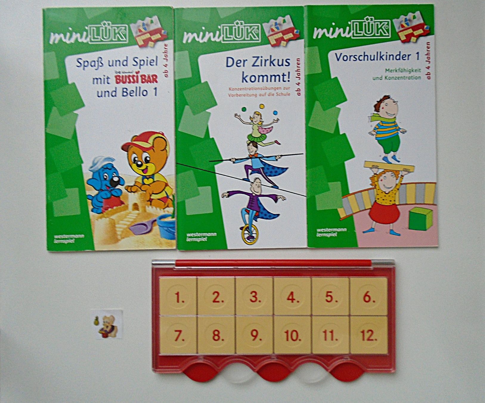 Giochi: Mini Lük Kontrollkasten + 3 Hefte Vorschule – Usato da Pfeffingen venduto da Intertandem
