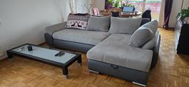 Canapé d angle, meuble tv et table basse