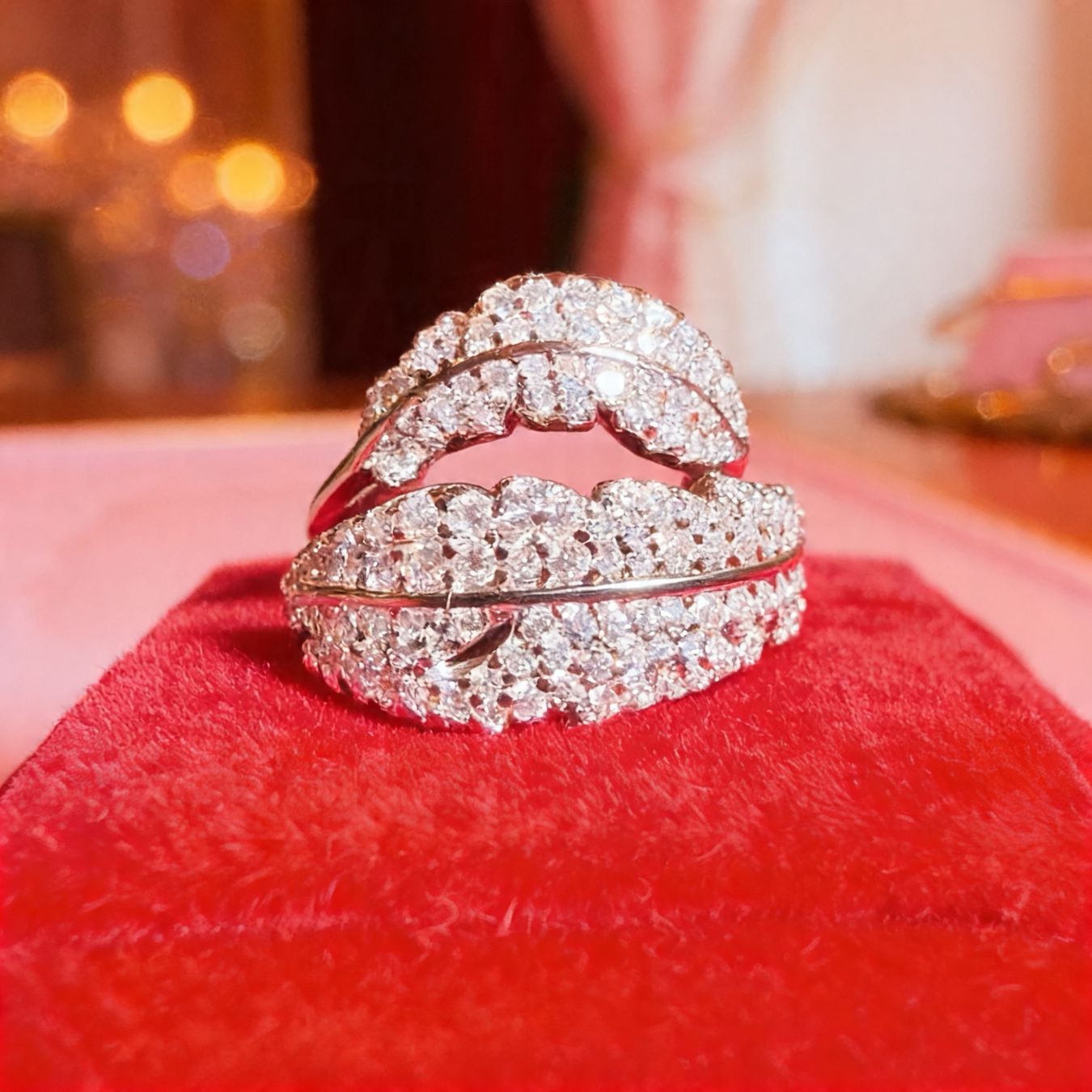 Anelli: Bague plume étincelante – Nuovo e nell'imballaggio originale da St-Maurice venduto da Sandrinette123