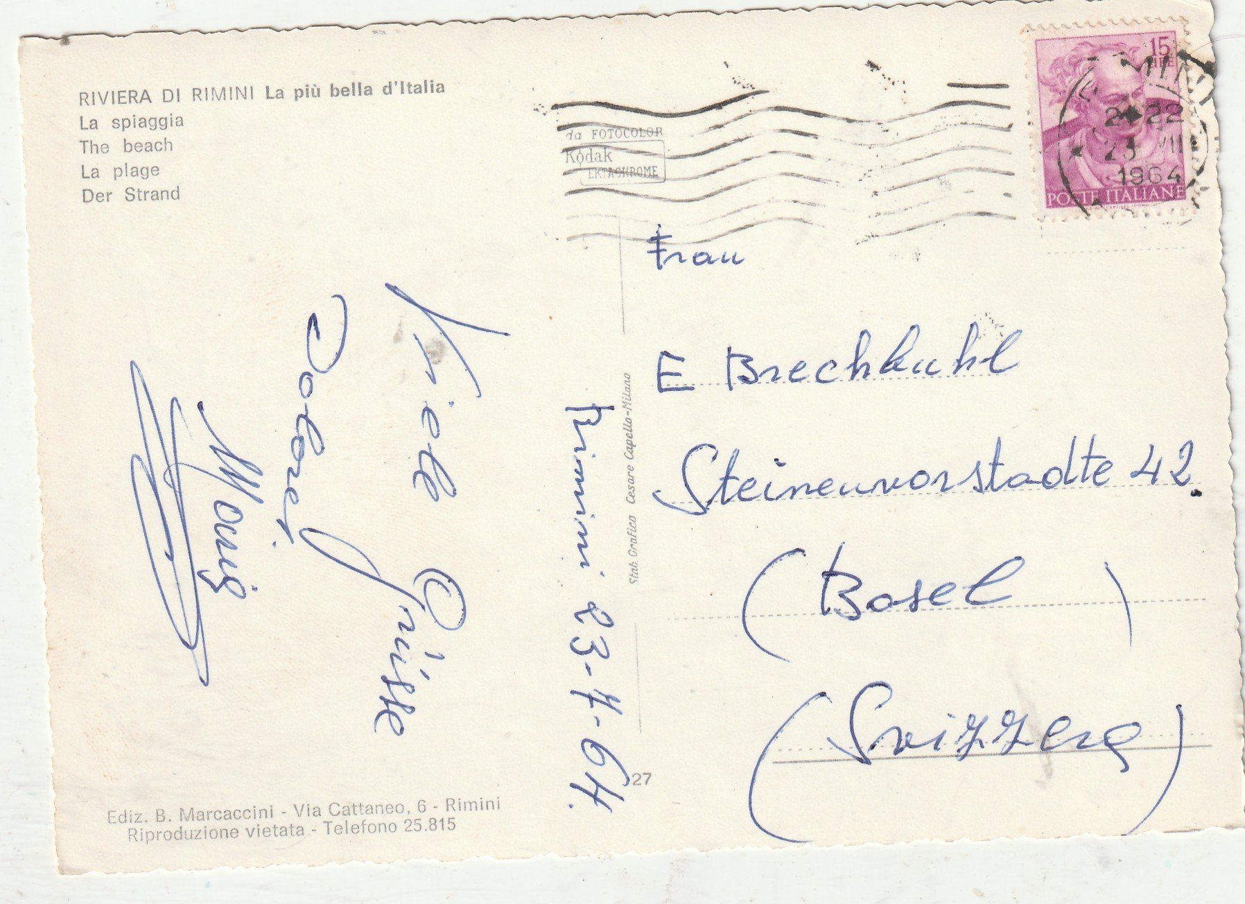 Cartoline postali: Meeres-Strandbad – Usato da Lumbrein venduto da made02 1