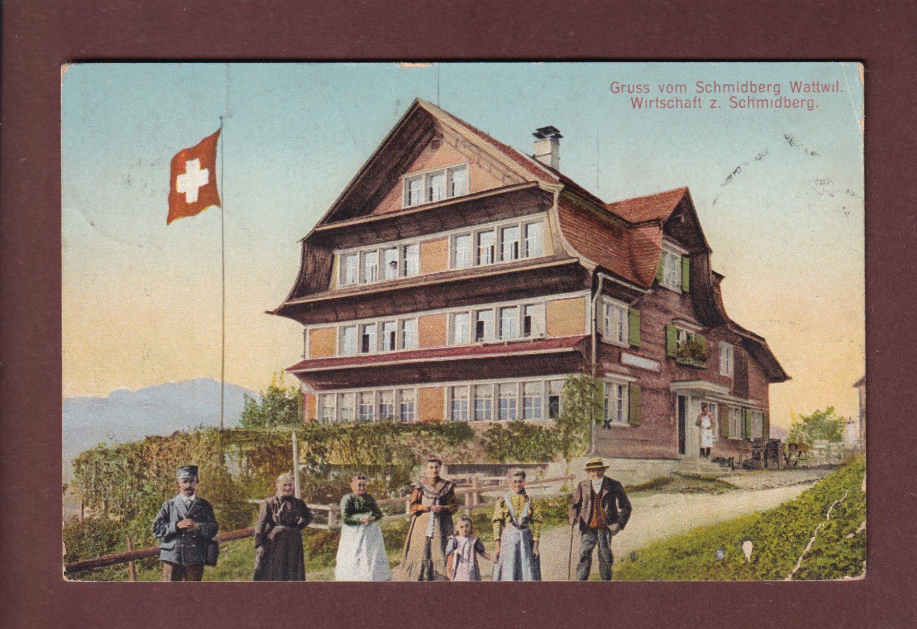 Cartes postales: Gruss vom SCHMIDBERG WATTWIL - 1911 // Eckbug // – D'occasion à Pully par nicecards-shop