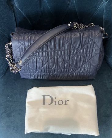 Borsa Dior originale rara, blu notte