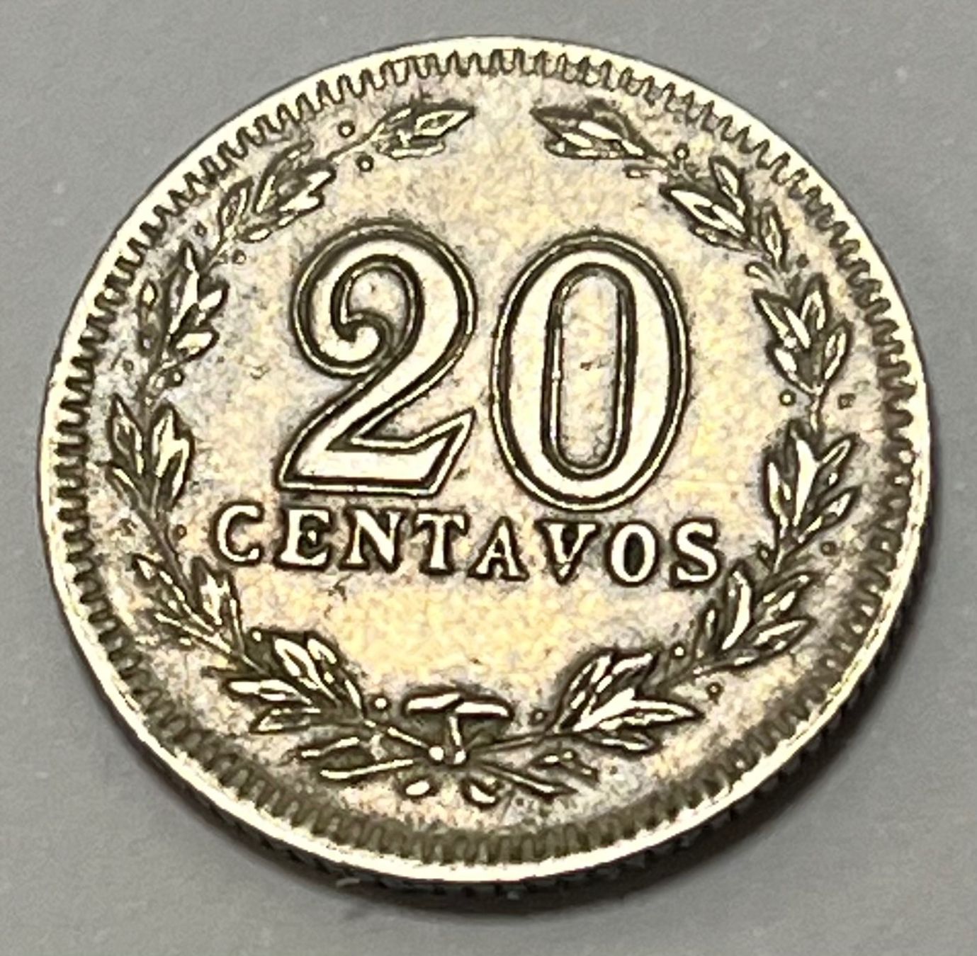 Tutti le monete: 20 Centavos - Argentina - 1924 – Usato da Dietikon venduto da Numis8953 1