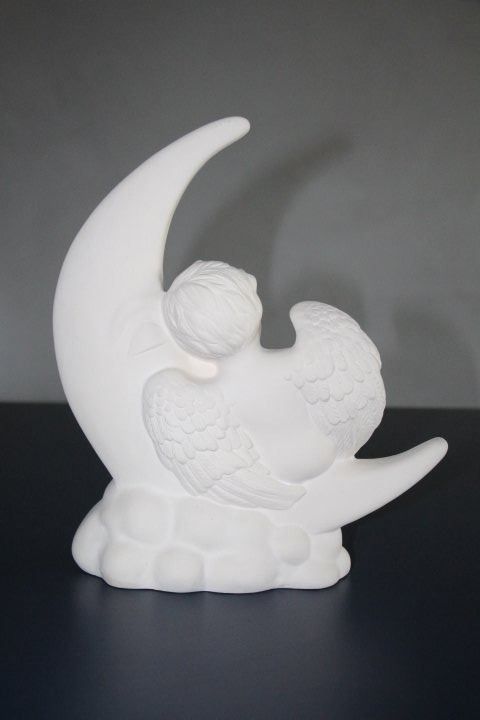 Statuette: Engel aus Ton, Handarbeit, 28 cm hoch – Usato da Eschenbach SG venduto da Anisti13 2