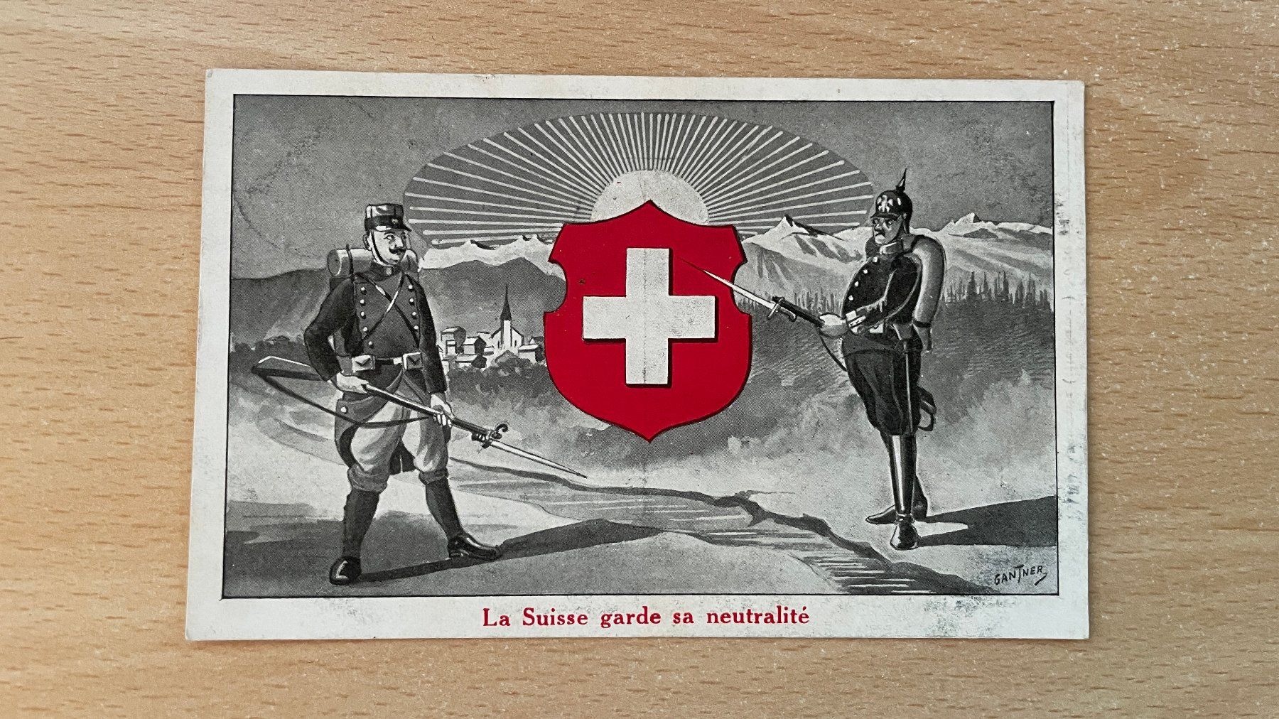 Ansichtskarten: Ansichtskarte La Suisse garde sa neutralite – Gebraucht aus Glattfelden von cybermaxx