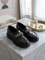 Loafer Zara schwarz mit Steinen Grösse 36 neuwertig