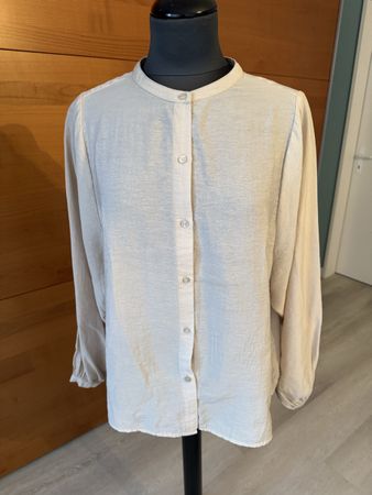 Schlichte Bluse in hellbeige / Broadway  Gr. M
