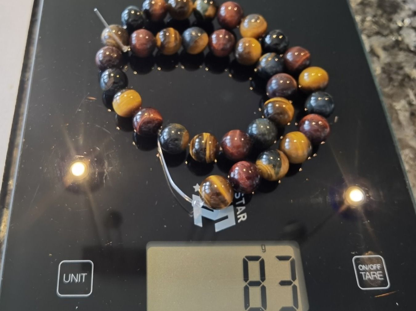 Pietre preziose: 1 Strang Tiger Eye Perlen 12mm – Nuovo (secondo la descrizione) da Uerkheim venduto da Justi.y 1