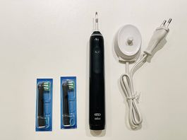 Oral B 3772 Elektrische Zahnbürste,Ladestation & 2 Bürsten