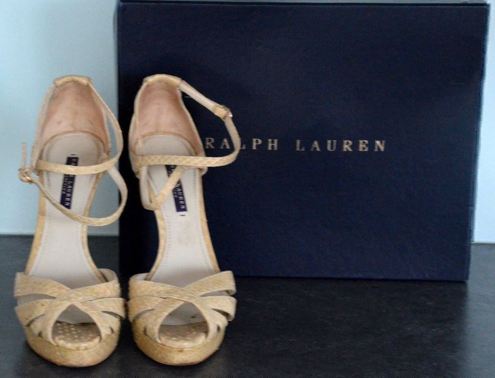Sandalen / Sandales Ralph Lauren Jeanne Python .39 (Gebraucht) in ...