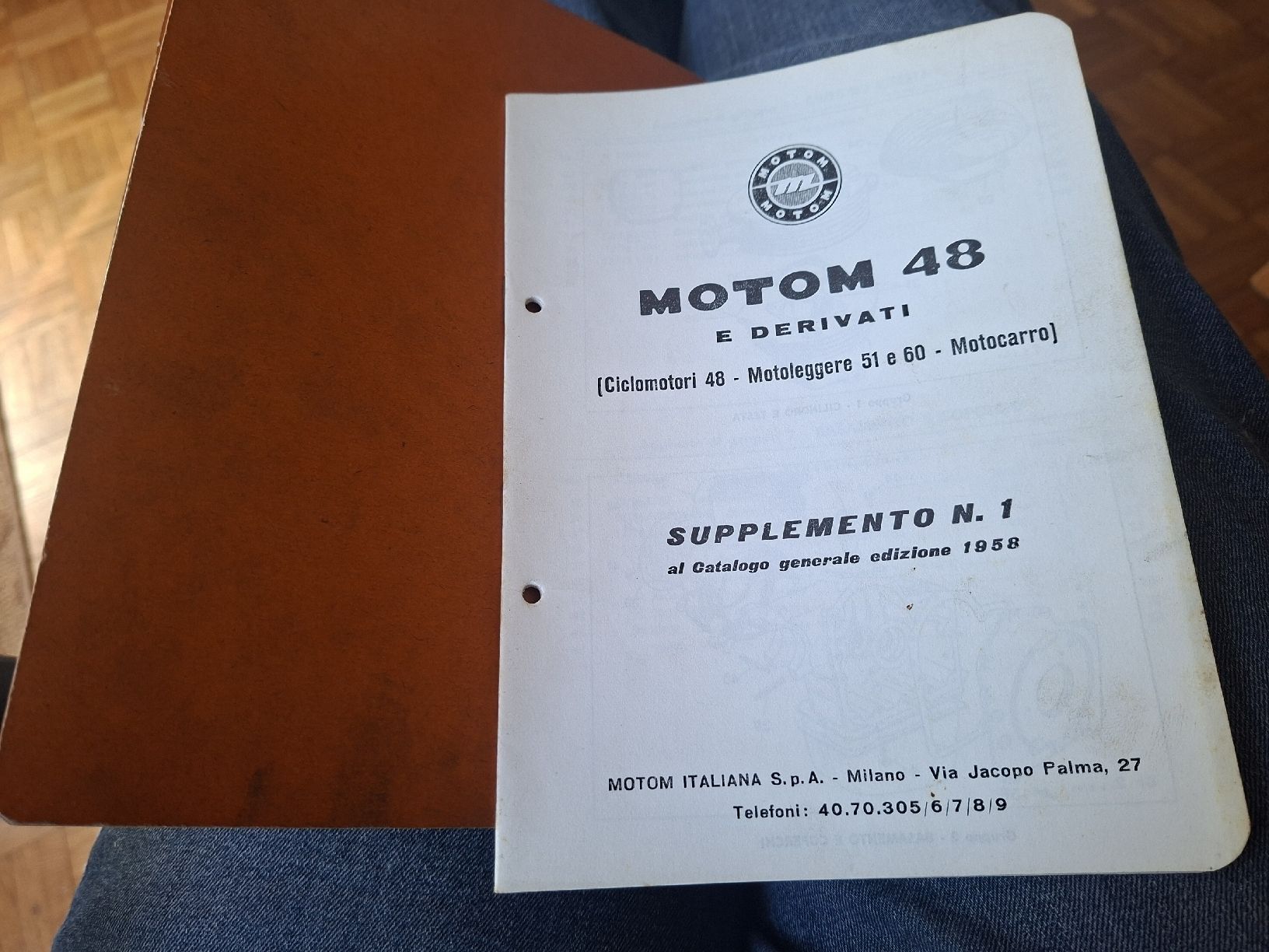 Motom Tutti i ricambio per moto: Motom 48 e derivati catalogo générale del  1958 oldtimer  – Usato da lausanne venduto da Nicolier0 4