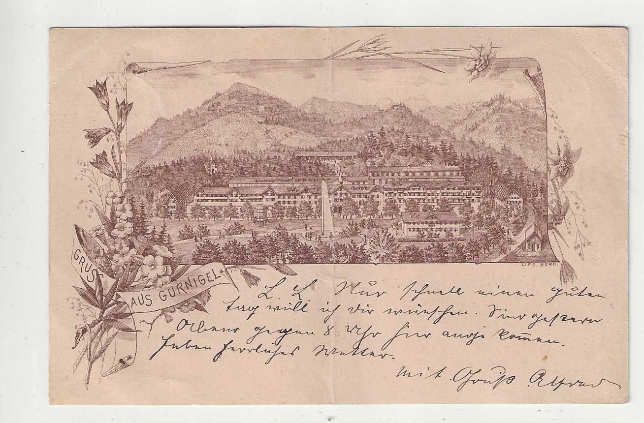 Cartes postales: Gurnigel-Bad,  Litho, 1895 – D'occasion à Spiez par Niesen20