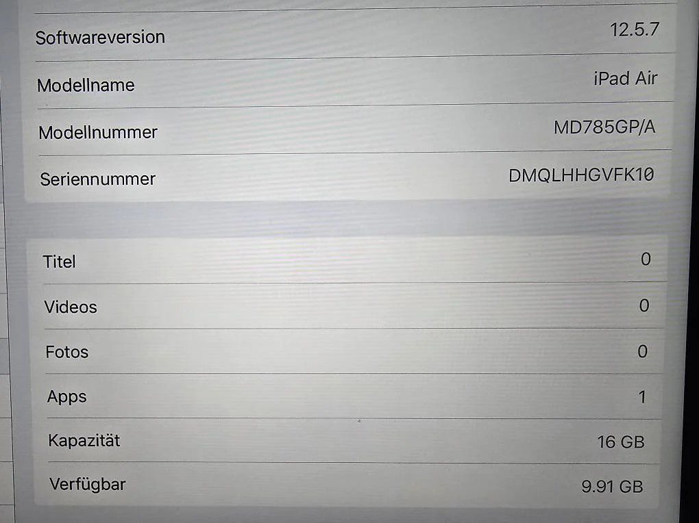 Apple Tablet PC: Ipad Air 1 – Usato da Rickenbach b. Wil venduto da Kth_v8 3
