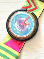 Swatch Pop Uhr  buntes Design gebrauchter Zustand