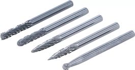 HSS-Fräser-Satz, Schaft-Ø 3mm, 5-tlg.