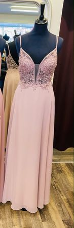 Abendkleid rosa Spitze Grösse 36 NEU