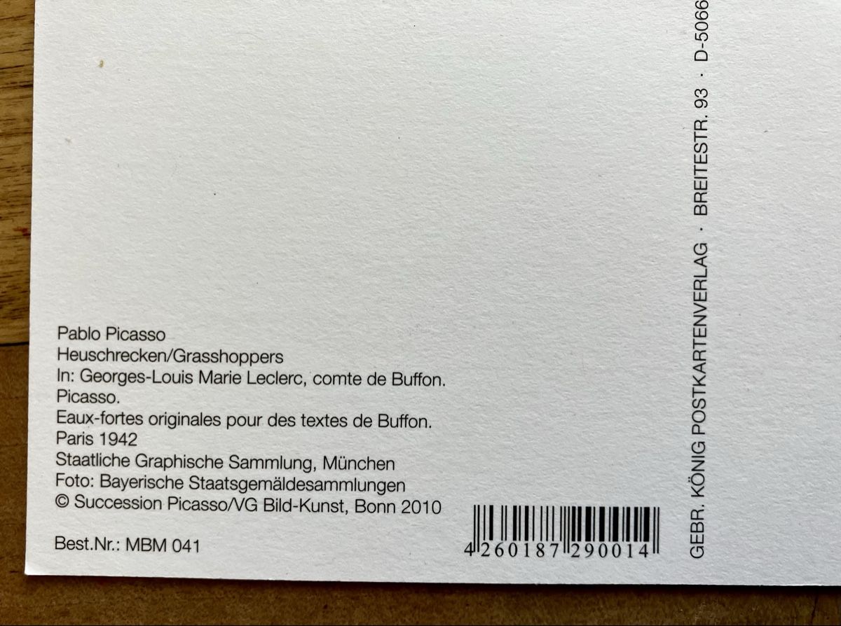 Cartoline postali: AK Picasso – Nuovo (secondo la descrizione) da Buchs AG venduto da Allerleis 2