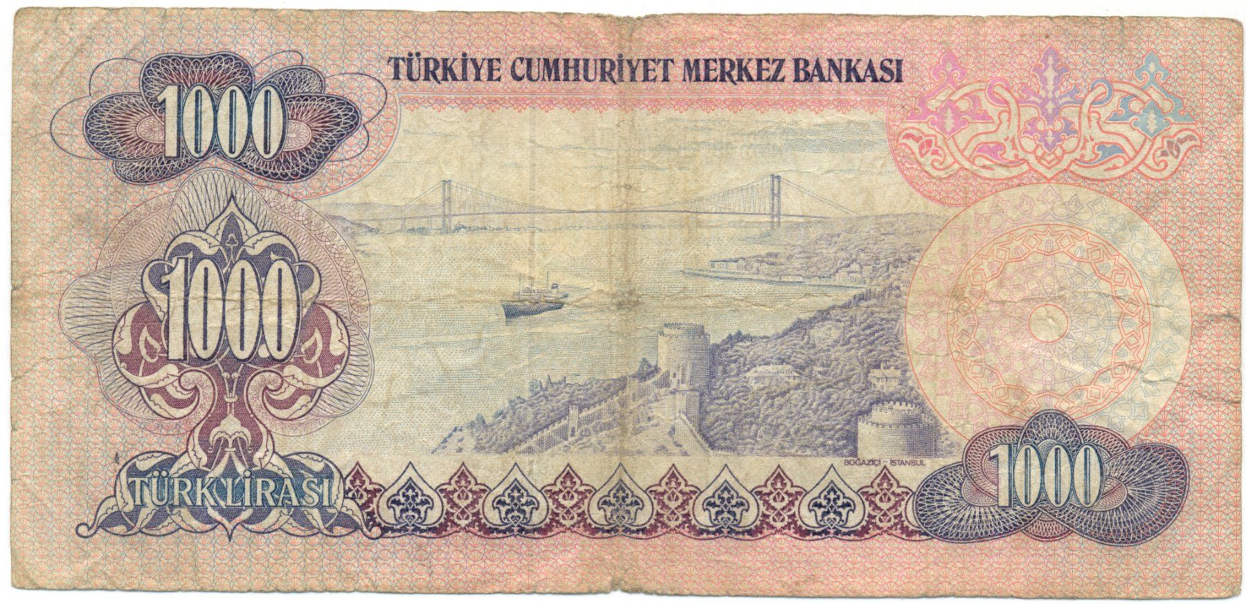 Banknoten: Türkei 1000 Lira P191 – Gebraucht aus Au SG von Zogu 1