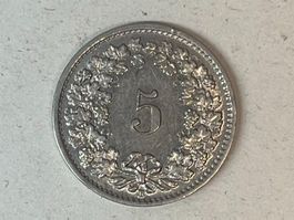 5 Rp. 1932 B vz – schöner Zustand – frühes Datum