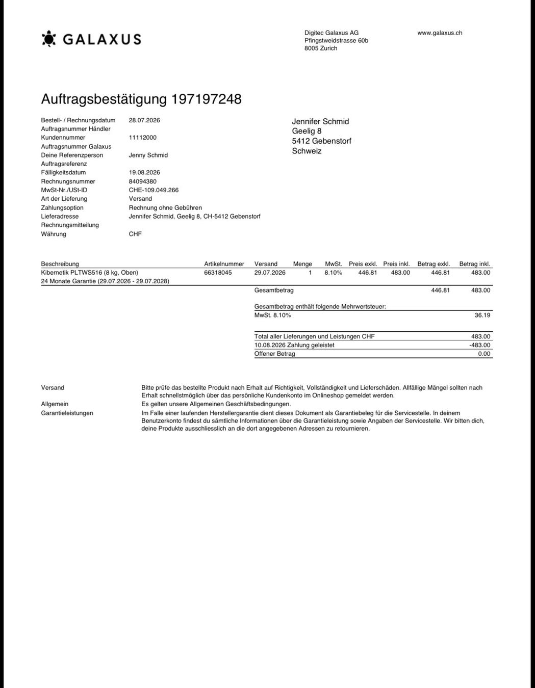 Lavatrici: Waschmachine – Usato da Gebenstorf venduto da ram_xl27 5