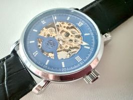 ORKINA Automatic Skeleton 44mm - Blue dial - Black strap
