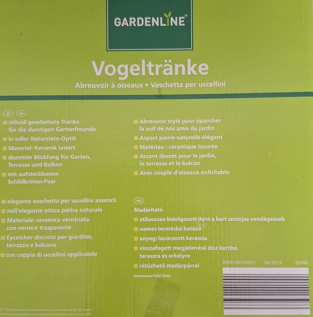 Stagni & Fontane ornamentali: Vogeltränke Gardenlinie – Nuovo e nell'imballaggio originale da Buchs ZH venduto da mebu18 5