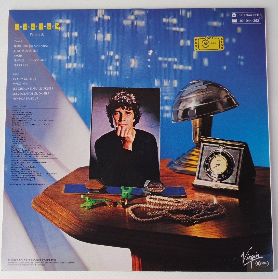 Dischi in vinile: Julien Clerc    Pantin 83 – Usato da Castelrotto venduto da sepiadesign 1