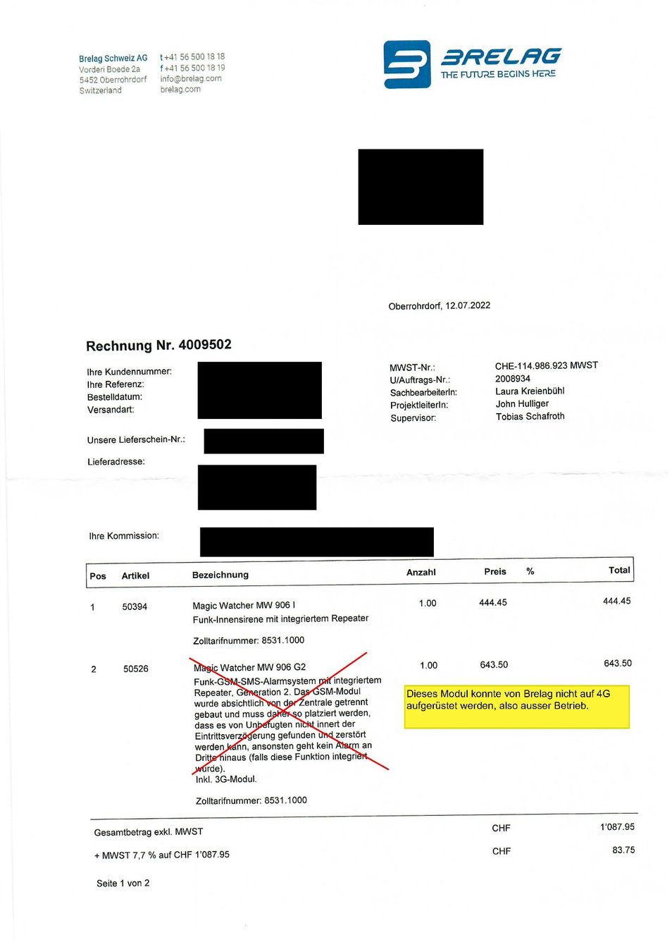 Sistemi d'allarme: Alarmanlage Magic Watcher Brelag Set gebraucht komplett – Usato da Gisikon venduto da BaschtliChris 7