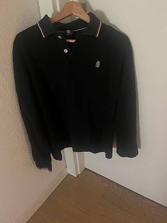 Polo noir manche longues
