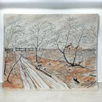 CLAUDE SIMON (1913-2005) dessin aquarelle sur papier
