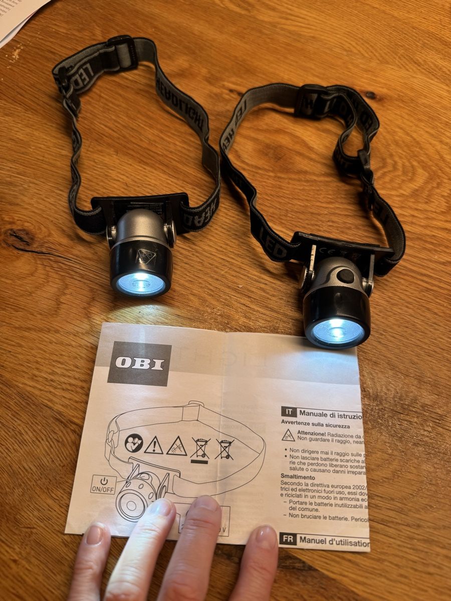 Lampade: Obi LED Stirnlampe, 2 Stück – Usato da Niederbüren venduto da Oetschli