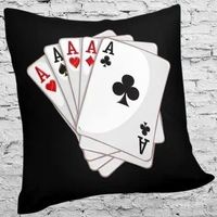 ♠️ Poker Kissenbezug – Fünf Asse Design♥️🃏