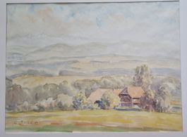 Original Aquarell von Emil Bärtschi