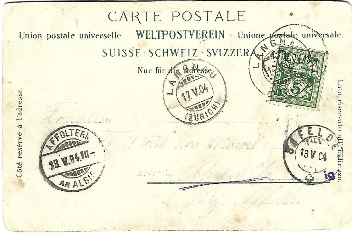 Cartoline postali: Albis  Hirschen  Dorfansicht – Usato da Wetzikon ZH venduto da Brulu100 1