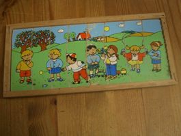 herziges, altes Holz-Rahmen-Puzzle