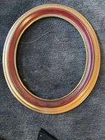 Ovaler Bilderrahmen Gold Rot Holz Grösse ca 30cm