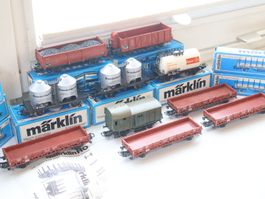 Märklin 9 x Güterwagen 4607 & mehr - schöne Modelle H0 OVP