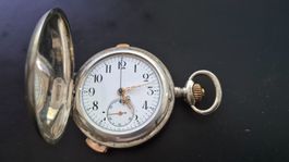 Taschenuhr Silber 0.800 mit Glockenschlag – Glas fehlt