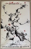 🟡Fussball WM 1982 ESPANA Valladolid ORIGINAL VINTAGE Poster