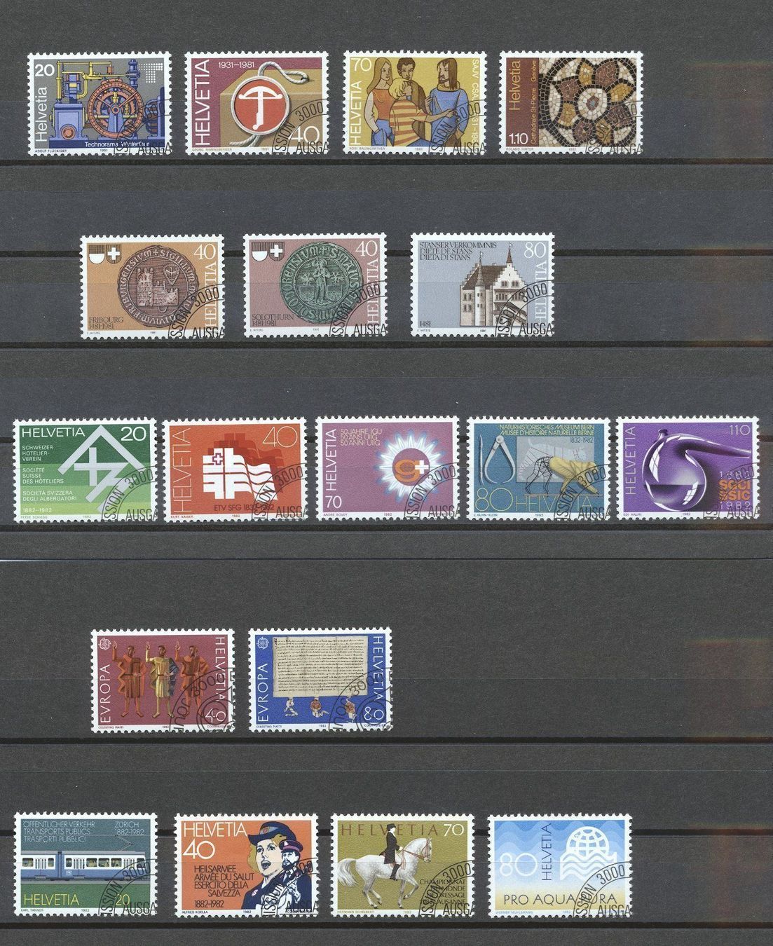 Tutti i francobolli: 1981-86 diverse Serien gestempelt – Usato da Nesslau venduto da andi_hon 2