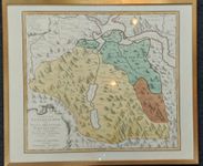 Antike Landkarte Canton Unterwalden sive Pagus mit Rahmen