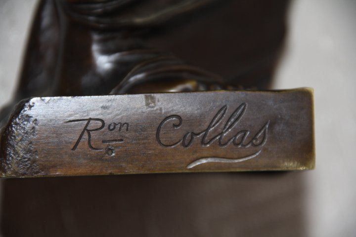 Sculture & Statue: Antique sculpture en bronze signe . – Usato da Praz (Vully) venduto da pikuluka1 9