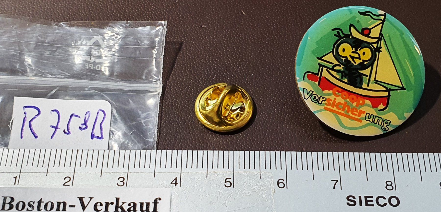 Placchette & Badge: R758B - Pin Coop Versicherung / Segelschiff – Usato da Reinach BL venduto da Boston-Verkauf 1