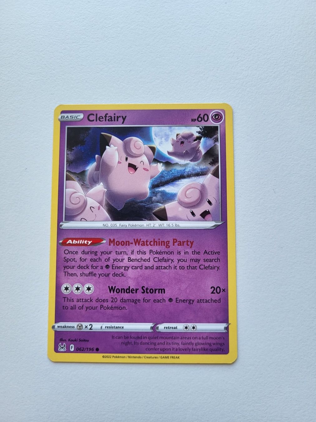 Pokémon Sammelbilder & Trading cards: Piepi / Clefairy (Lost Origin 062/196) – Gebraucht aus Erlenbach ZH von ram_mjn5