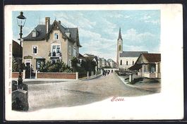 Töss, Strassenpartie mit Blick zur Kirc