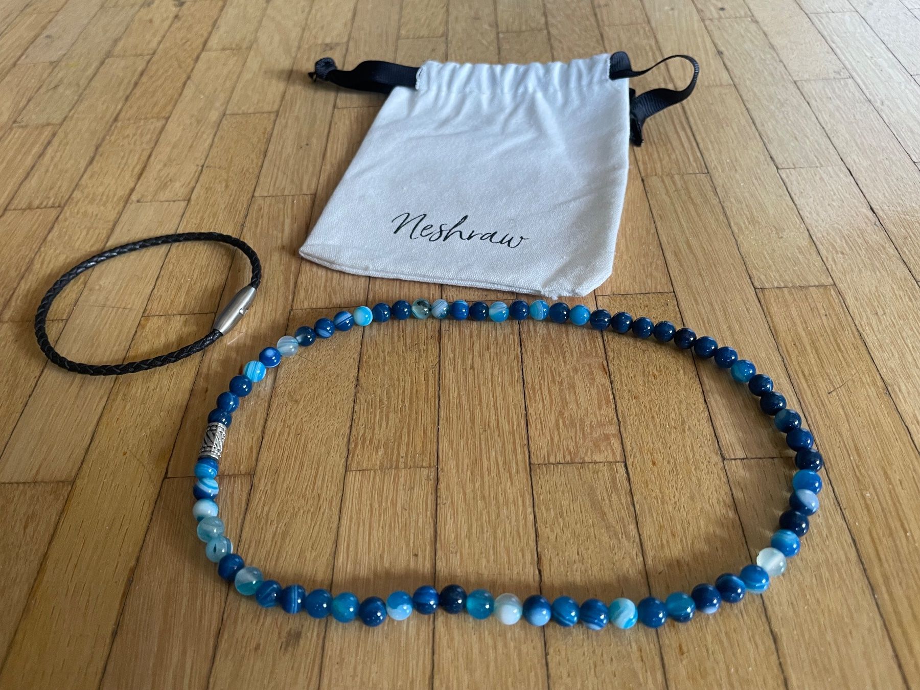 Bracciali & Braccialetti: RANCHI ARMBAND SET MIT BLAUEN STEINEN – Nuovo (secondo la descrizione) da Egg b. Zürich venduto da underworld 3