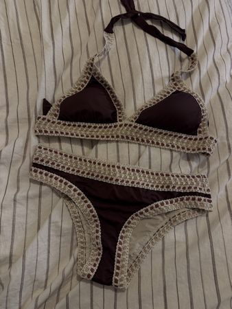 Lida Bikini Set, Braun mit Häkeldetails - Sommer!